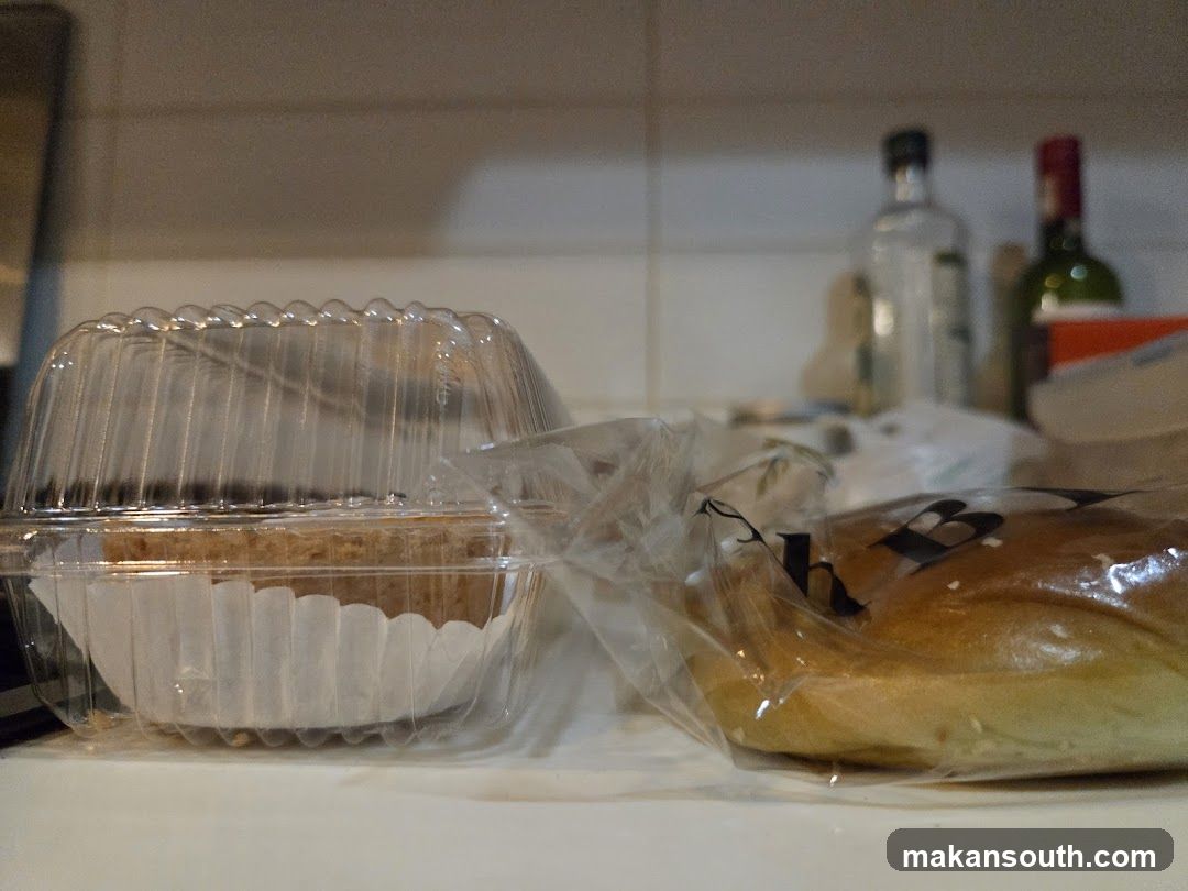 Bread and Cake on Counter