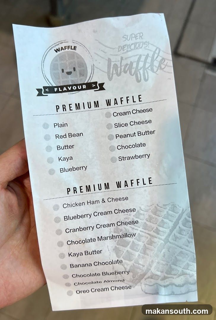 Premium Waffle Menu