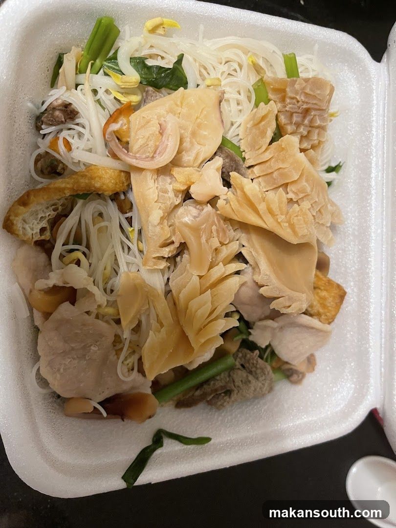 Noodle Dish in Takeout Container