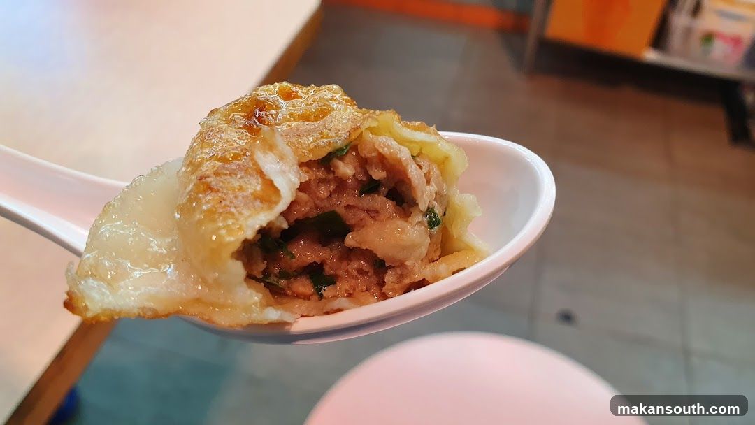 Fried Dumpling on Spoon