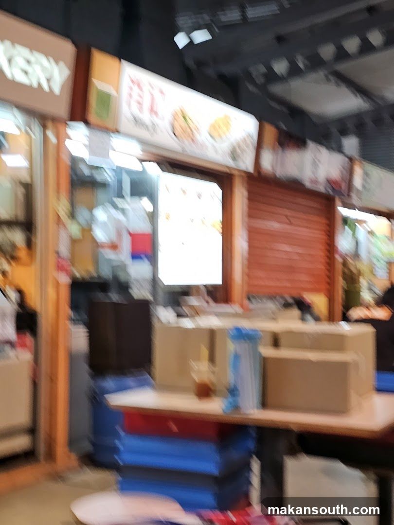 Market Interior with Stacks of Boxes