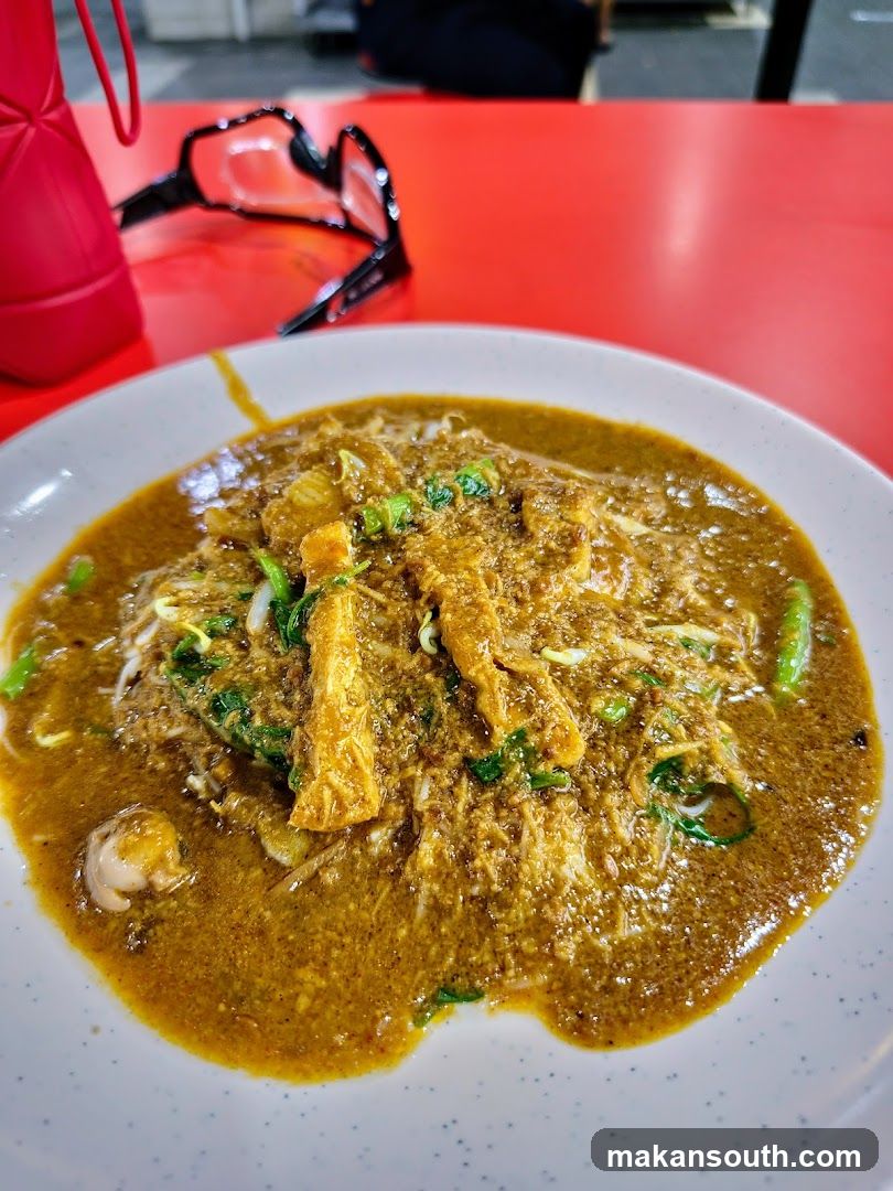 Curry Dish on Red Table