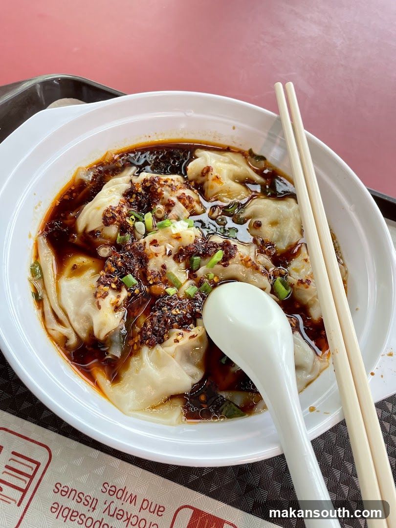 Dumplings in spicy broth