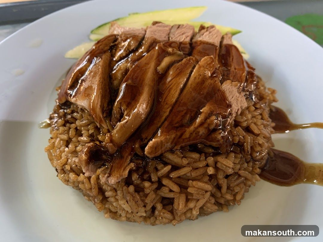 Sliced Meat with Brown Rice and Avocado