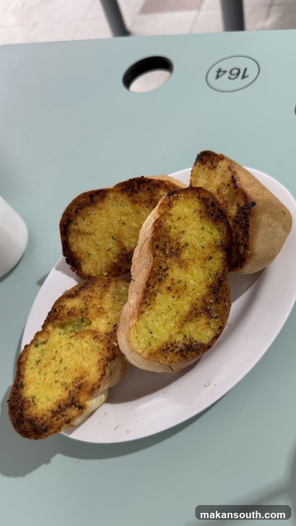 Garlic Bread Slices on a Plate