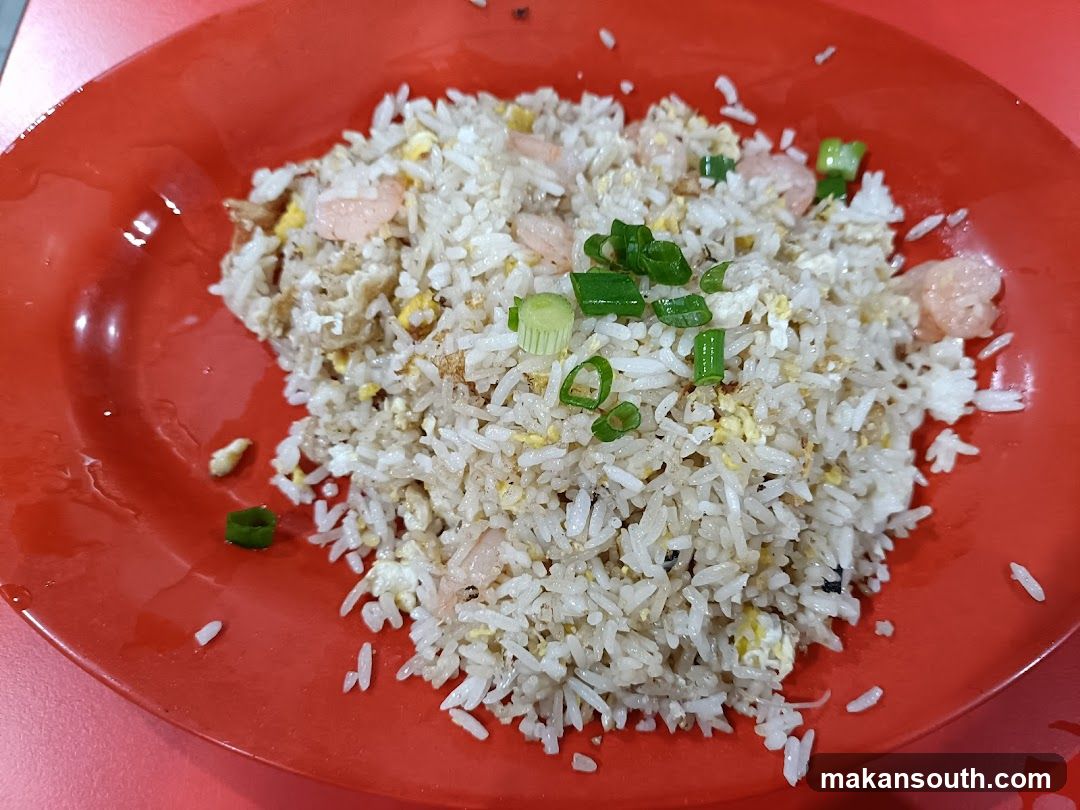 Fried Rice on Red Plate