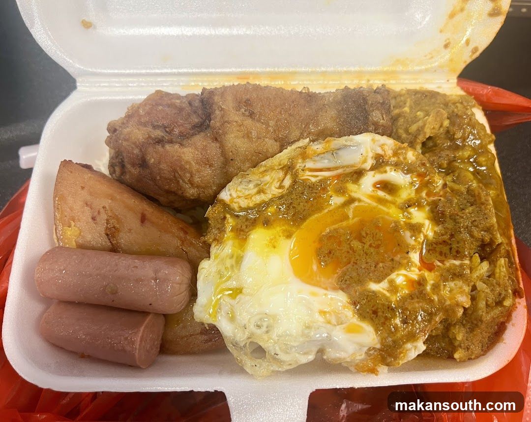 Fried Chicken and Curry Rice Meal