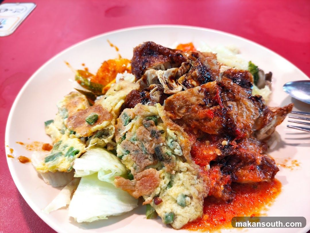 Grilled Meat and Omelette Dish