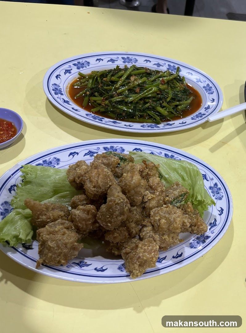 Fried Chicken and Stir-fry Vegetables