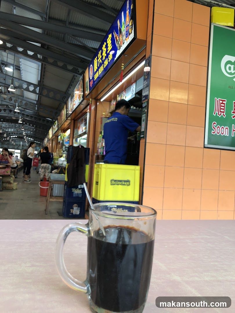 Cup of coffee at a food stall