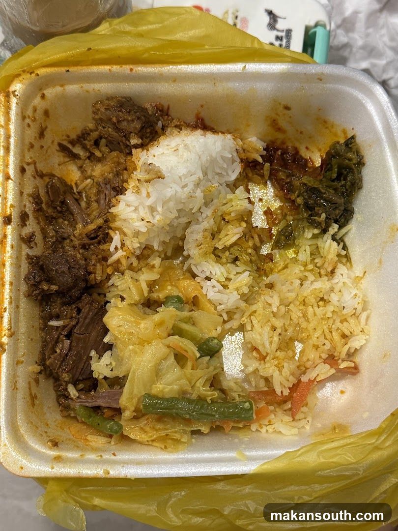 Takeout Meal in Styrofoam Container