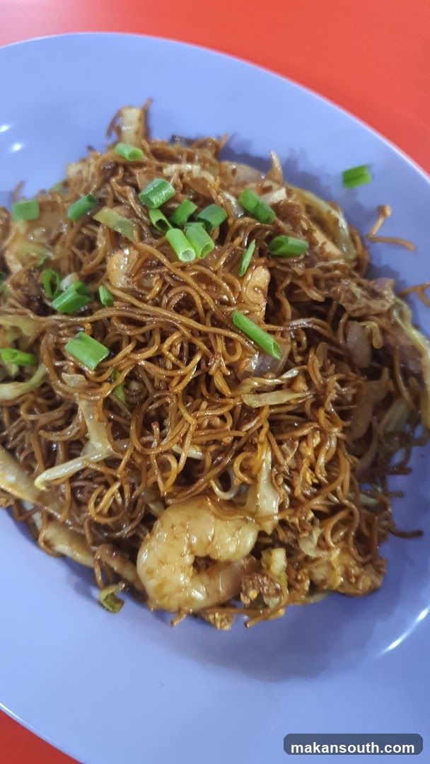 Fried Noodles with Shrimp and Green Onions