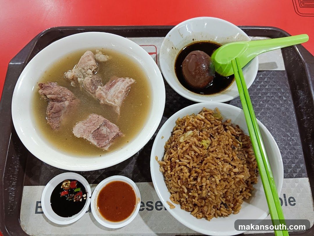 Lunch Tray with Rice and Soup
