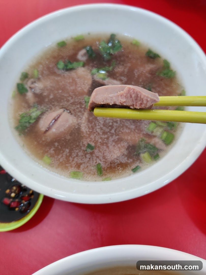 Bowl of Soup with Liver