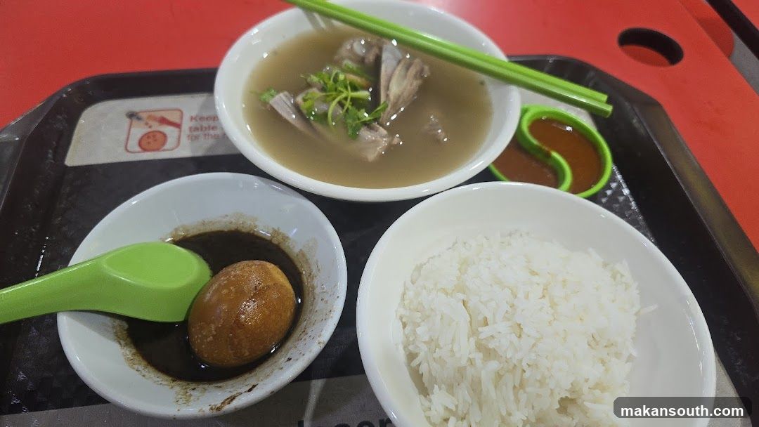 Lunch Tray with Soup, Rice and Egg