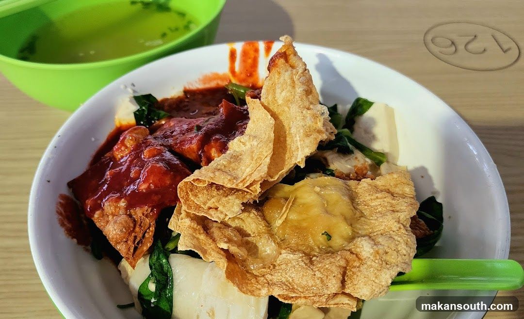 Food Bowl with Fried Dough and Sauce