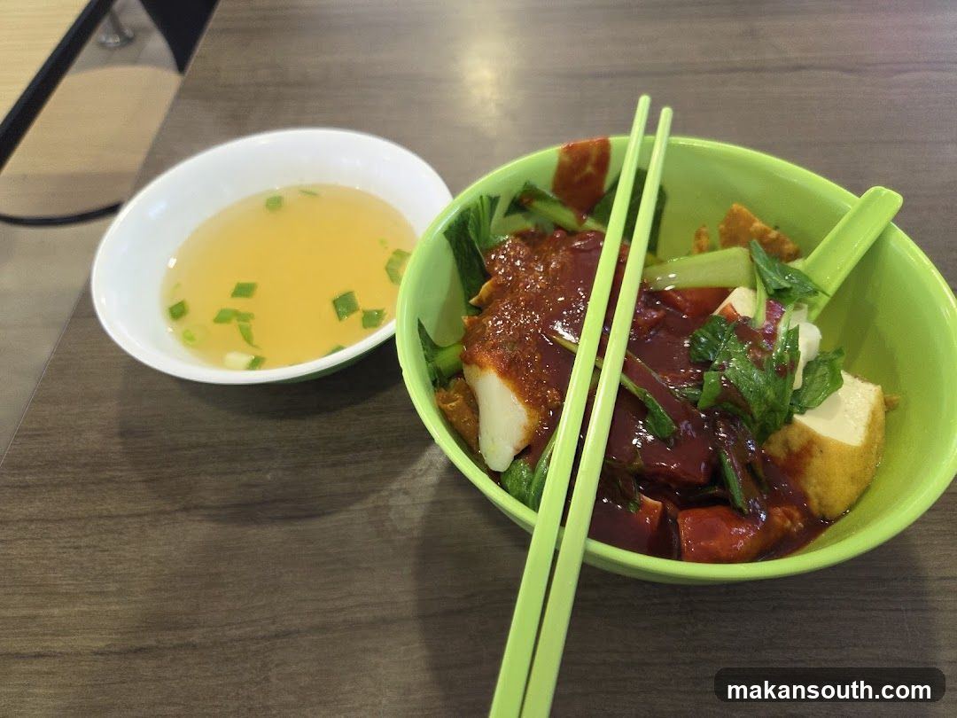 Food Bowl with Chopsticks and Soup
