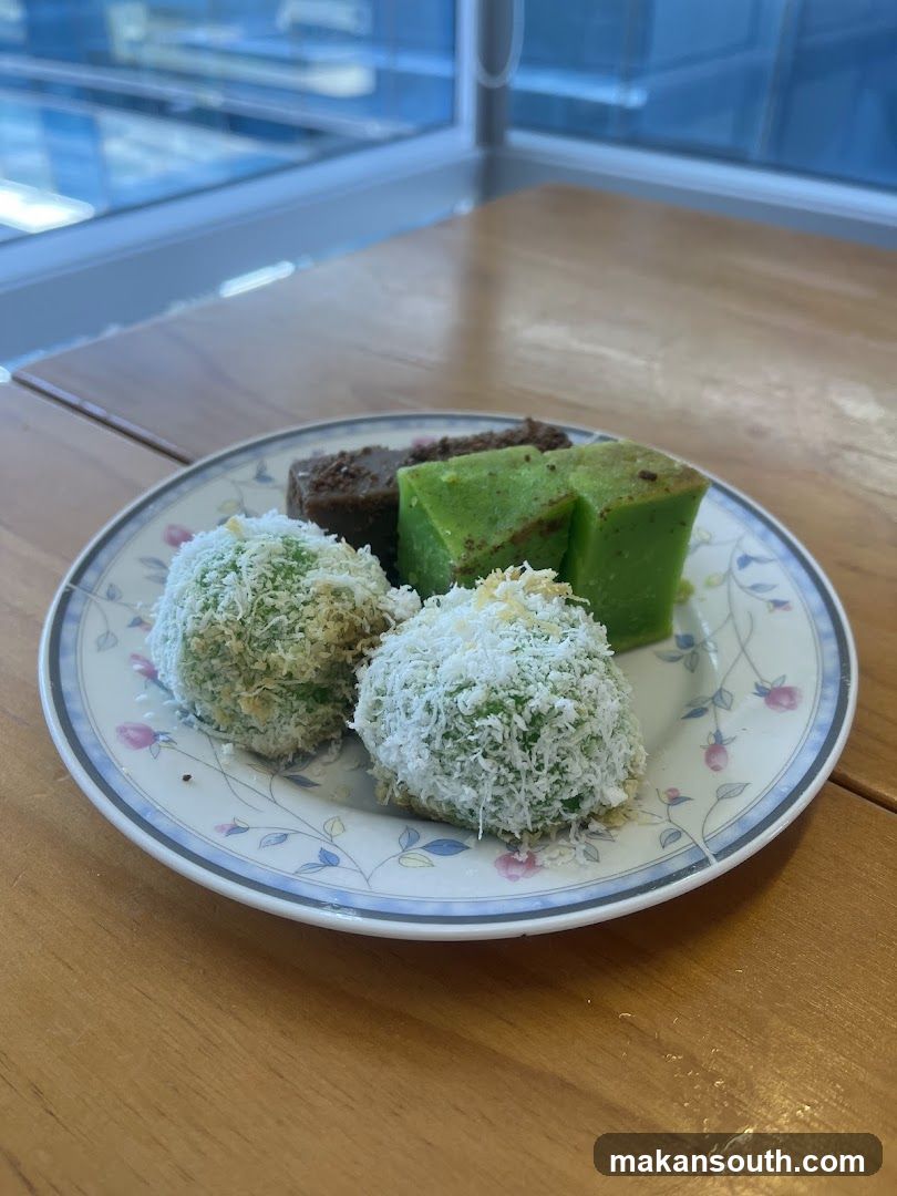 Assorted Desserts on a Floral Plate