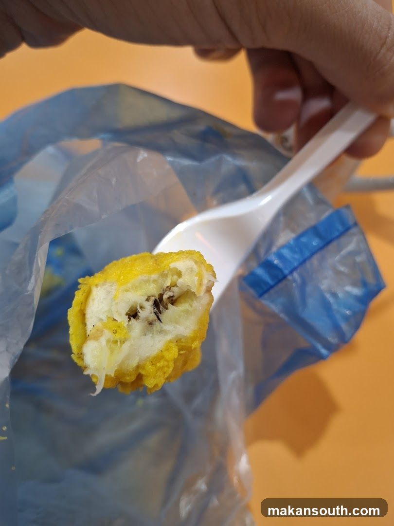 Fried Banana on Spoon