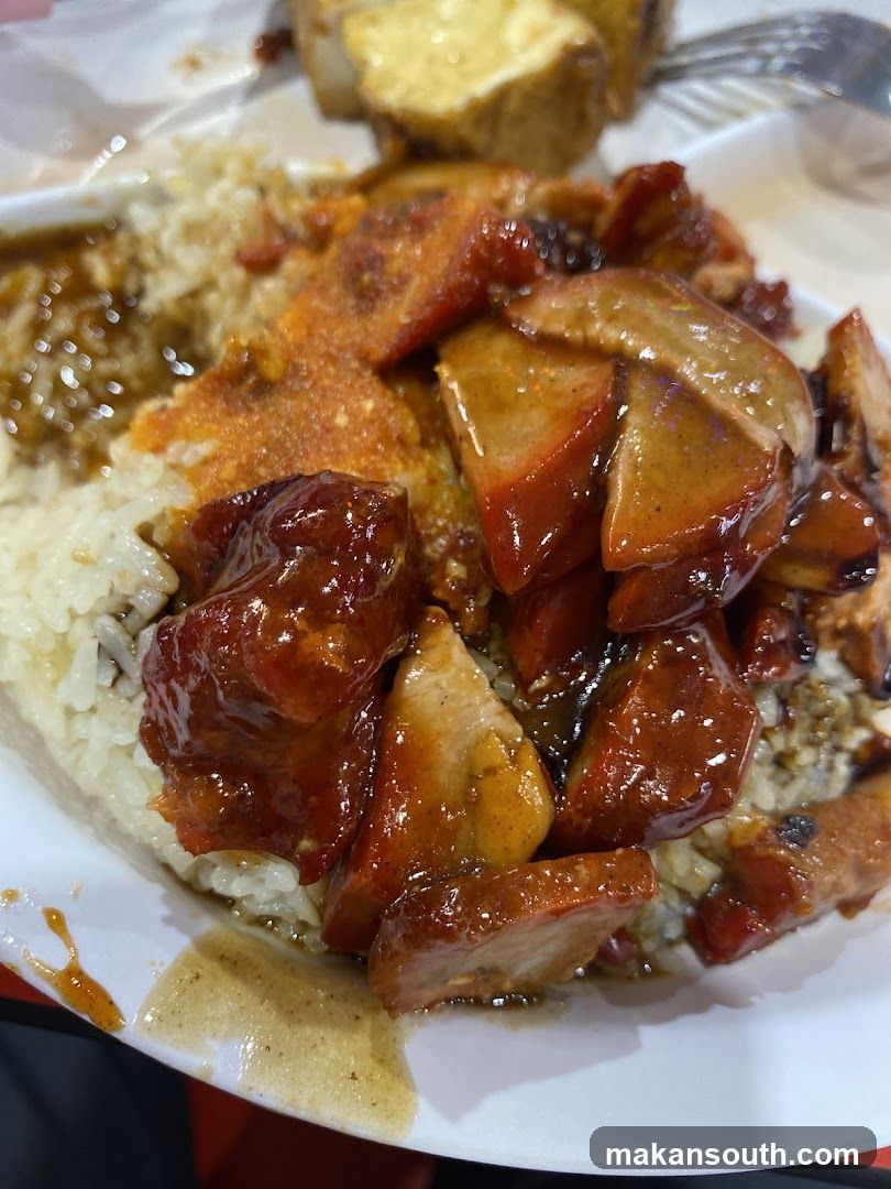 Cantonese-style Rice Bowl with Braised Meat and Tofu