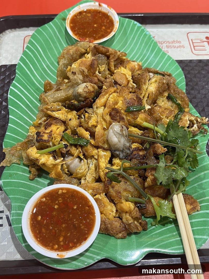Fried Oyster and Egg Dish with Chili Sauce