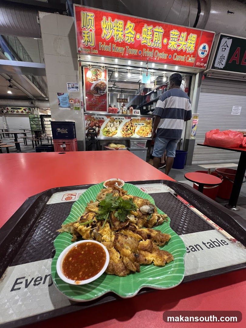 Food Stall Interior with Tray of Fried Kway Teow
