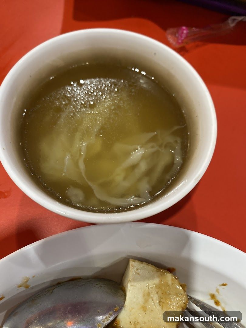 Bowl of soup and tofu