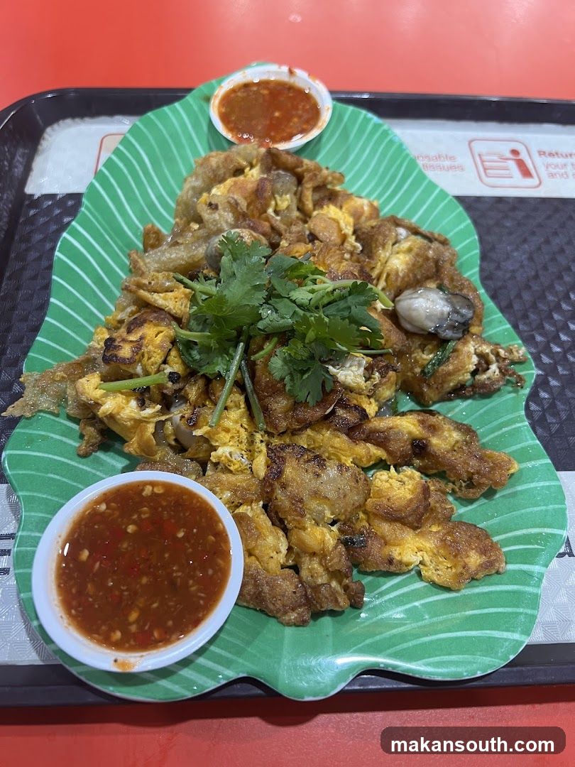 Fried Oyster and Egg Dish with Chili Sauce