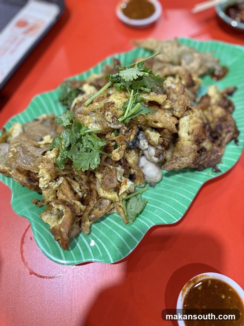 Fried Oyster Dish with Cilantro