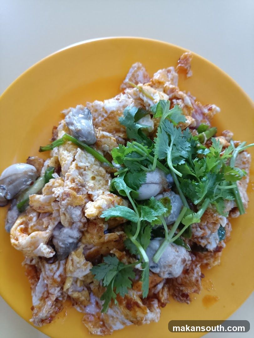 Oyster Omelette with Cilantro