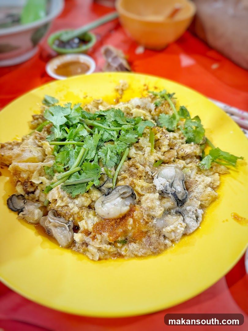 Oyster Omelette with Cilantro