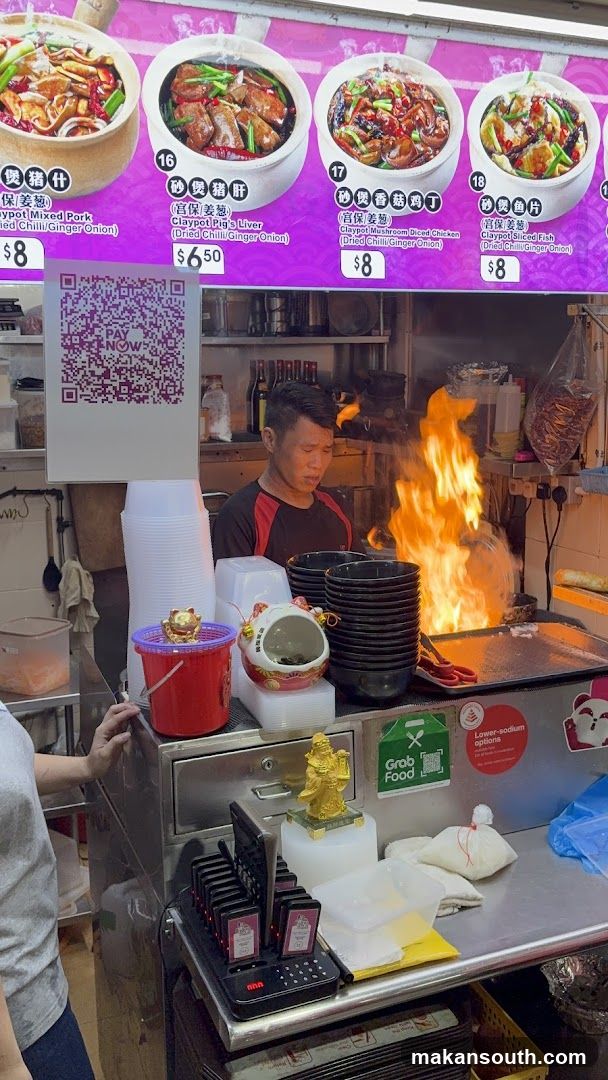 Food Stall Cooking Scene