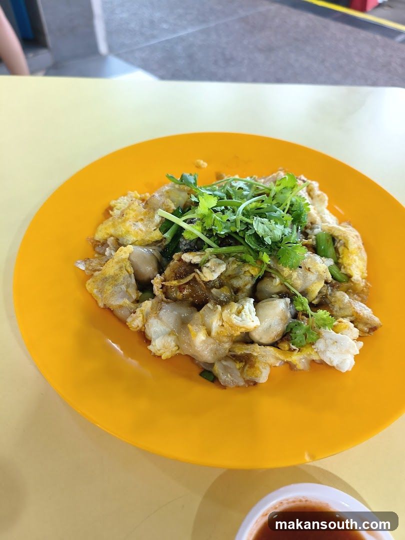 Oyster Omelette with Cilantro