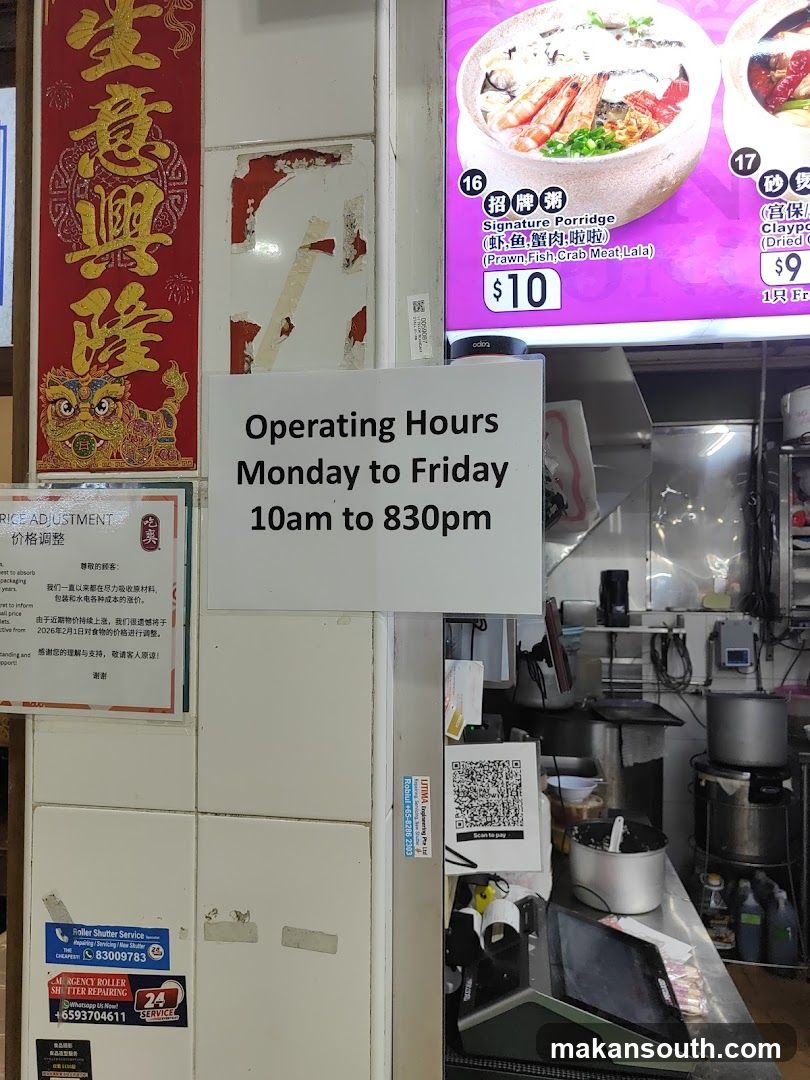 Food Stall Interior and Signage