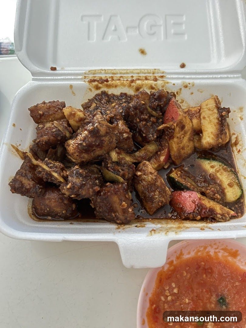 Spicy Stir-Fry with Vegetables in Takeout Container