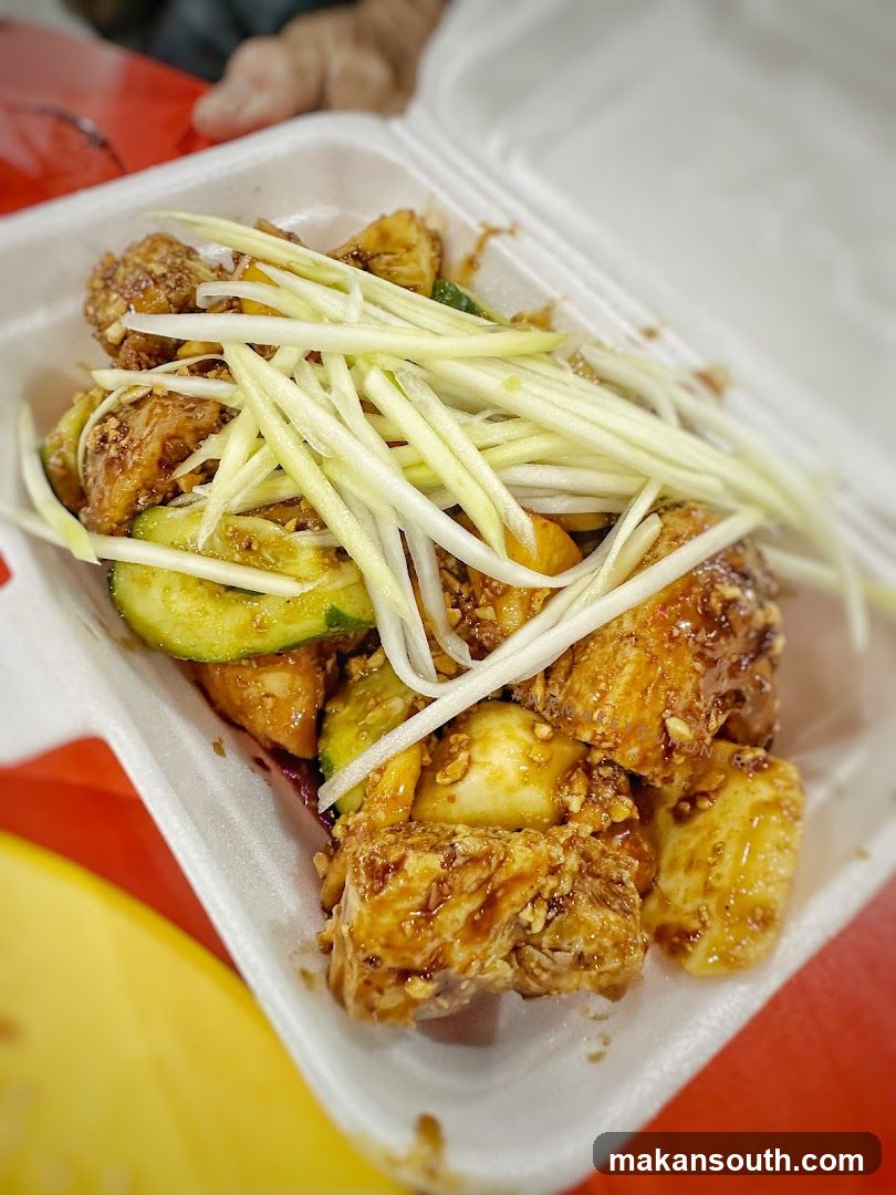 Spicy Chicken Salad with Mango and Cucumber