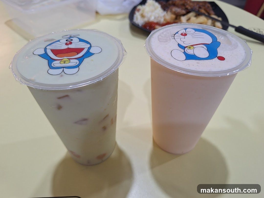 Doraemon-themed bubble tea drinks