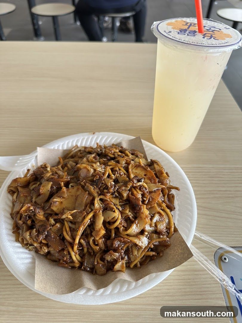 Noodle Dish with Drink