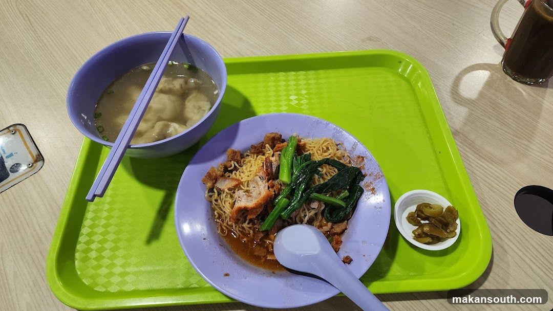 Noodle Meal with Soup and Pickles