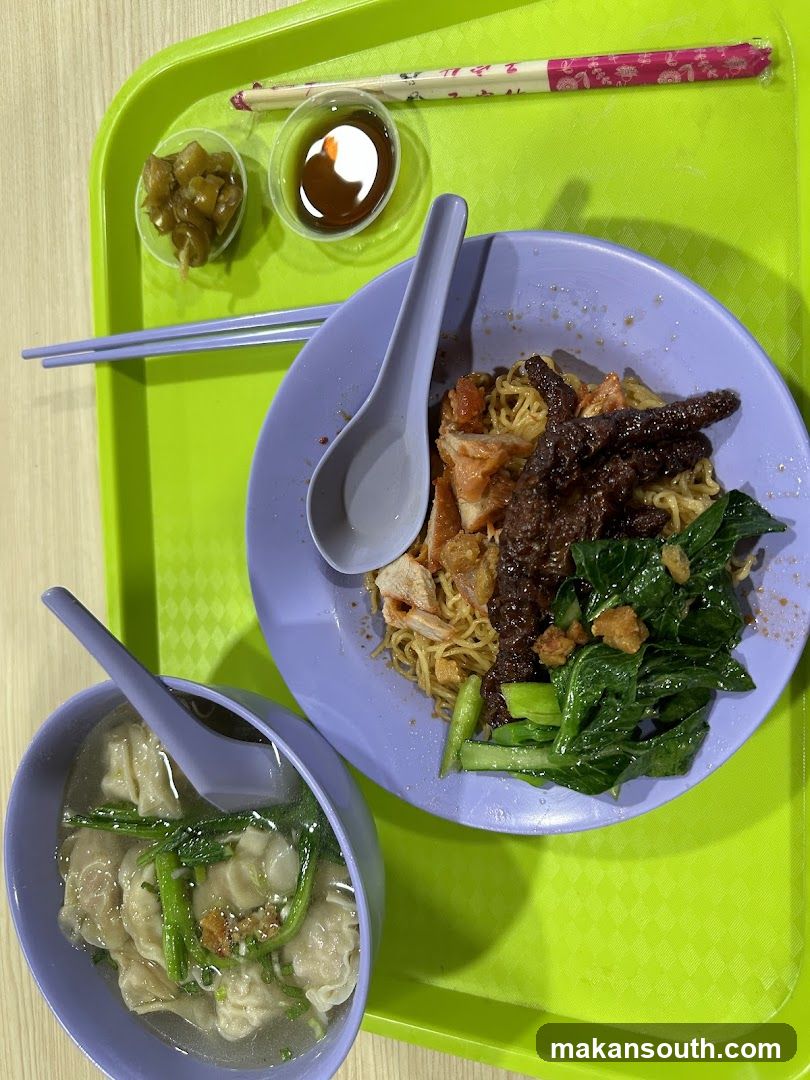 Noodle and Wonton Meal Tray