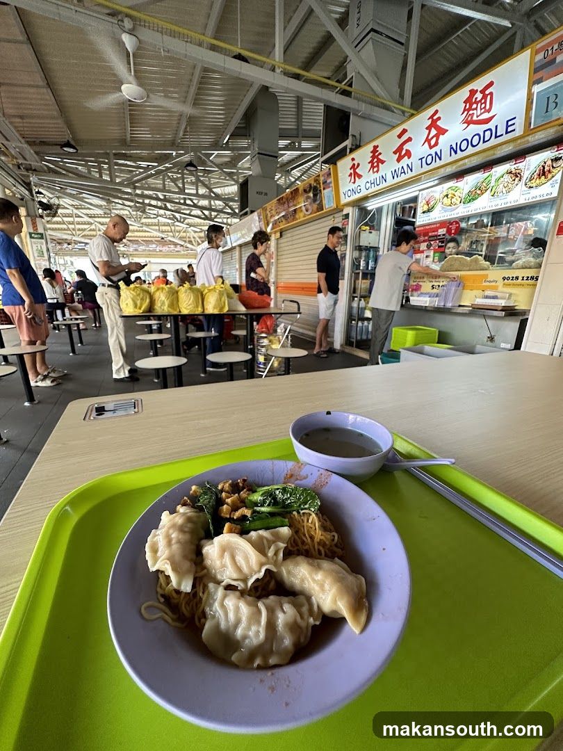 Food Stall Interior with Noodle Dish