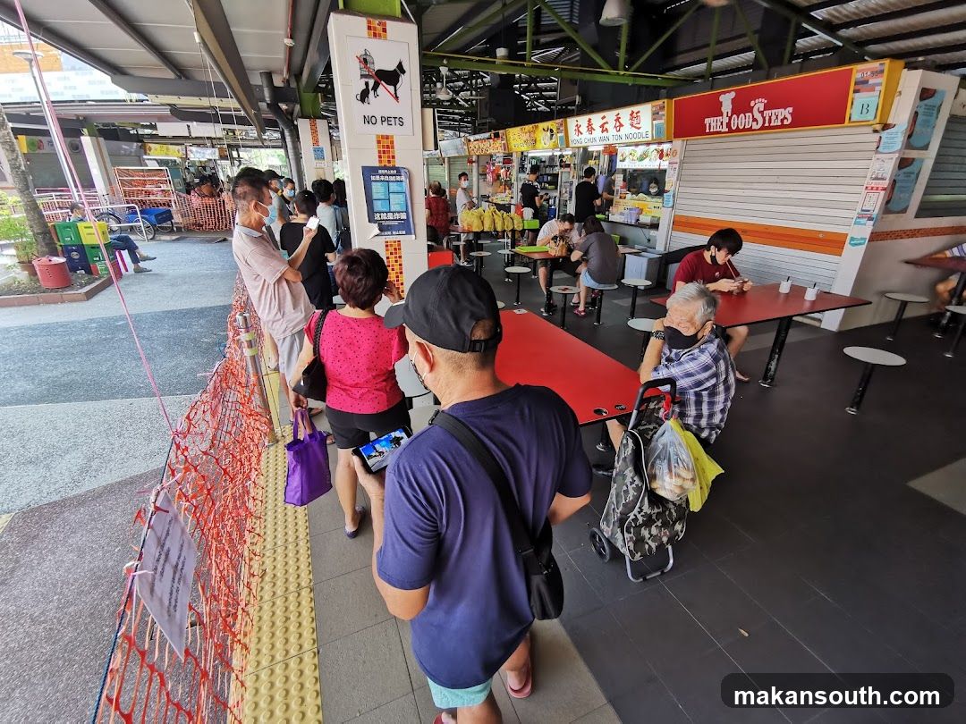 Food Stall Queue at Hawker Centre
