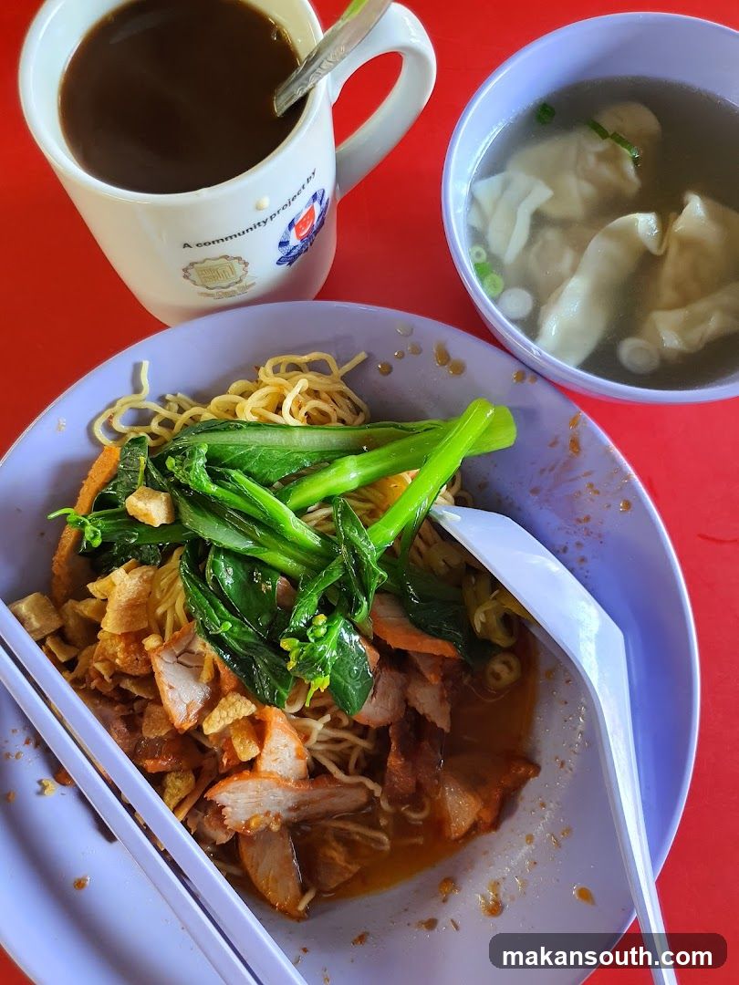 Noodle and Wonton Meal