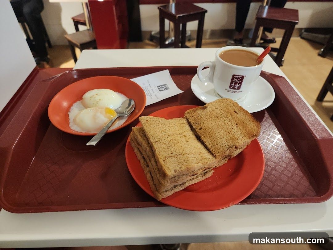 Breakfast Tray with Toast and Coffee
