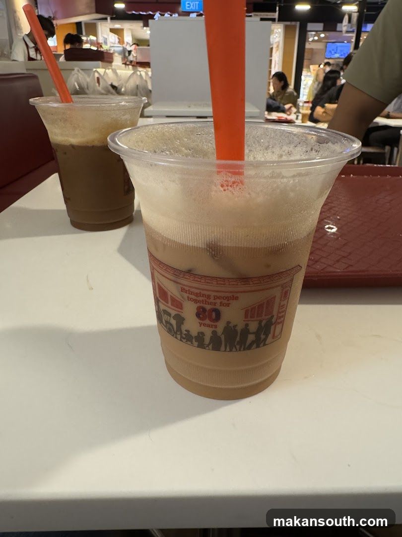 Iced Coffee Drinks in a Food Court