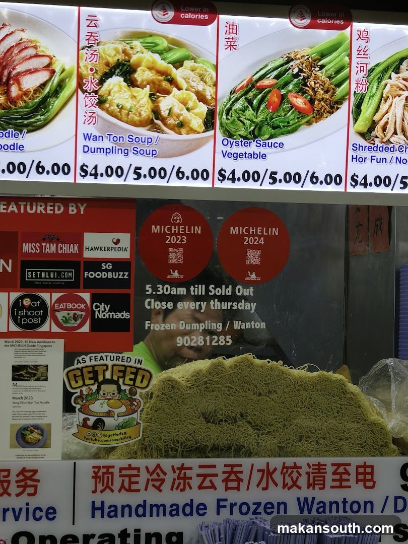 Food Stall Display with Menu Board and Advertisements