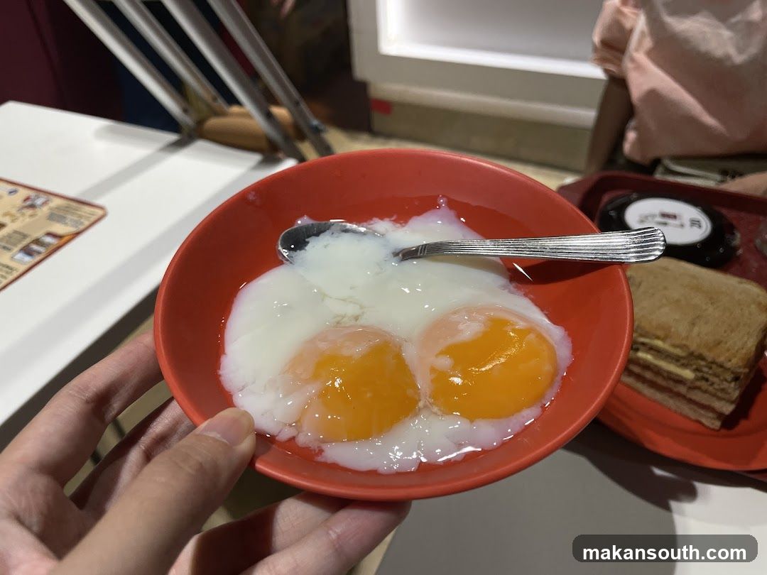 Breakfast with eggs and toast