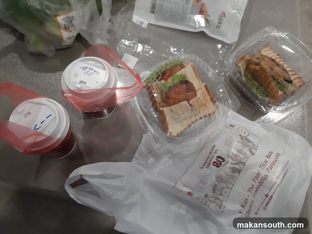 Food items on table