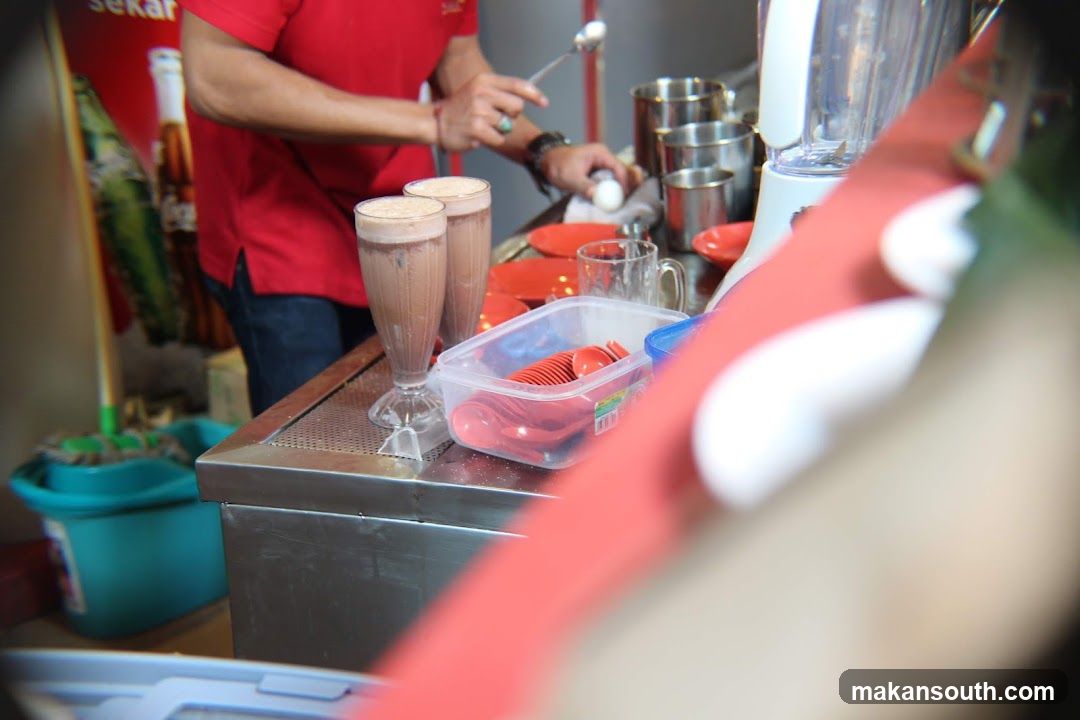 Beverage Preparation at a Stall