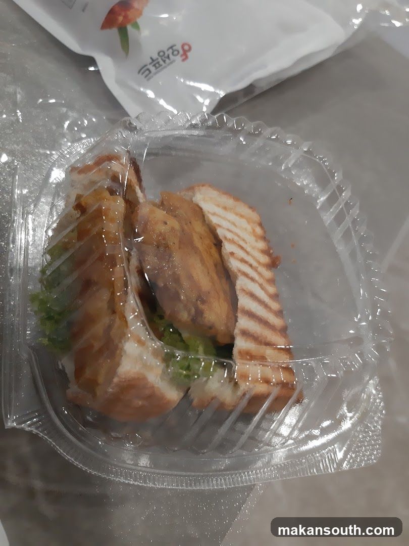 Sandwich in plastic container
